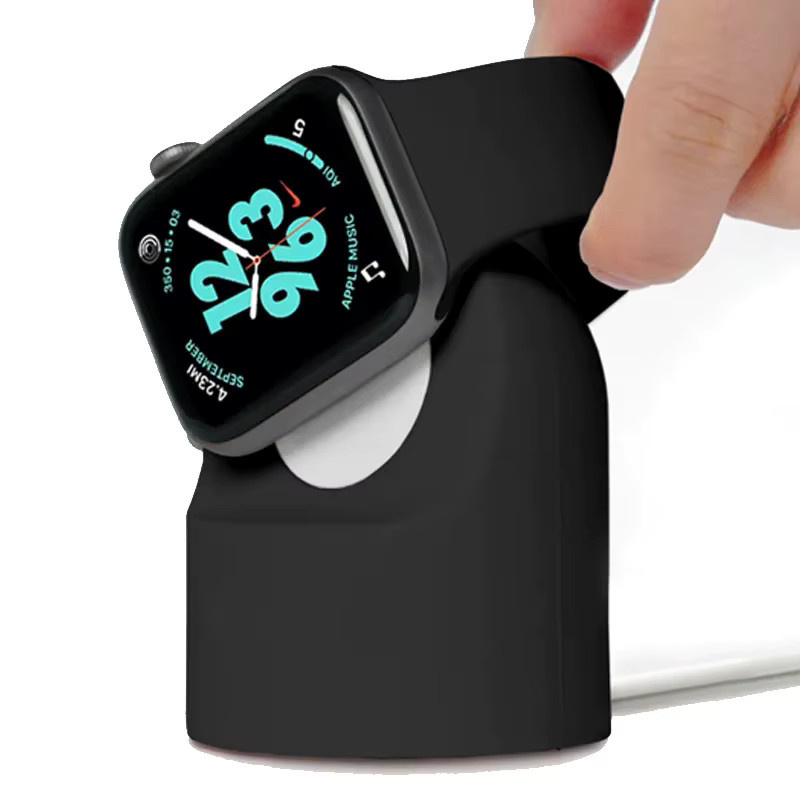 yunfook Ladeständer Silikon, Schwarz, Apple Watch kompatibel - Bild 2