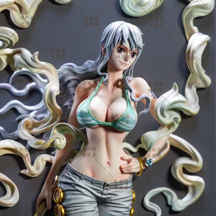 Bandai One Piece Cartoon-Figuren PVC-Modell Nami Sanji Nika Zoro Schreibtischdekoration Höhe: 28 cm - Bild 2