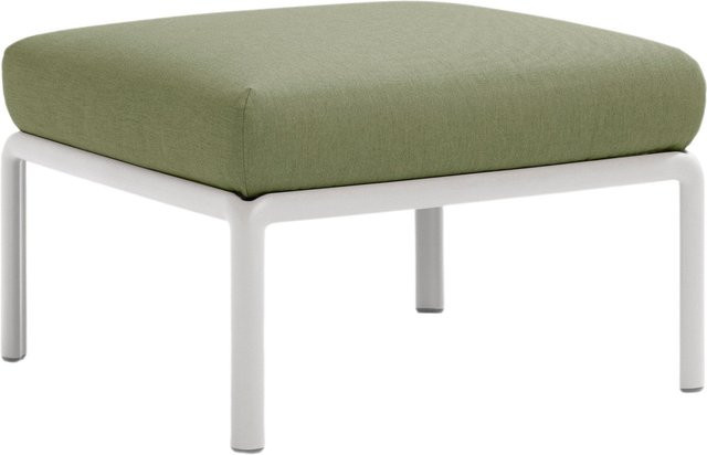 Nardi Komodo Pouf moderner Gartenhocker aus Kunststoff in Weiß und Grün - Bild 1