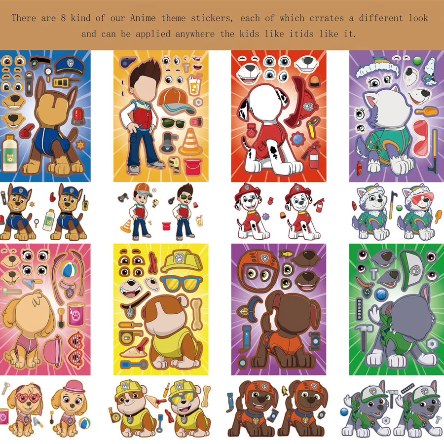 Paw Patrol Chase Make-a-Face Puzzle, 16-teiliges Set - Bild 2