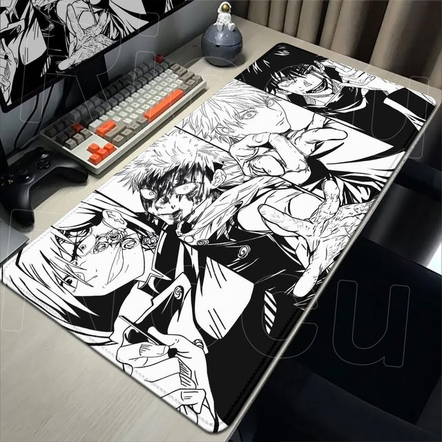 Riccu XXL Mauspad Jujutsu Kaisen Gojo Satoru Schwarz B/B: 60 x 30 cm - Bild 1