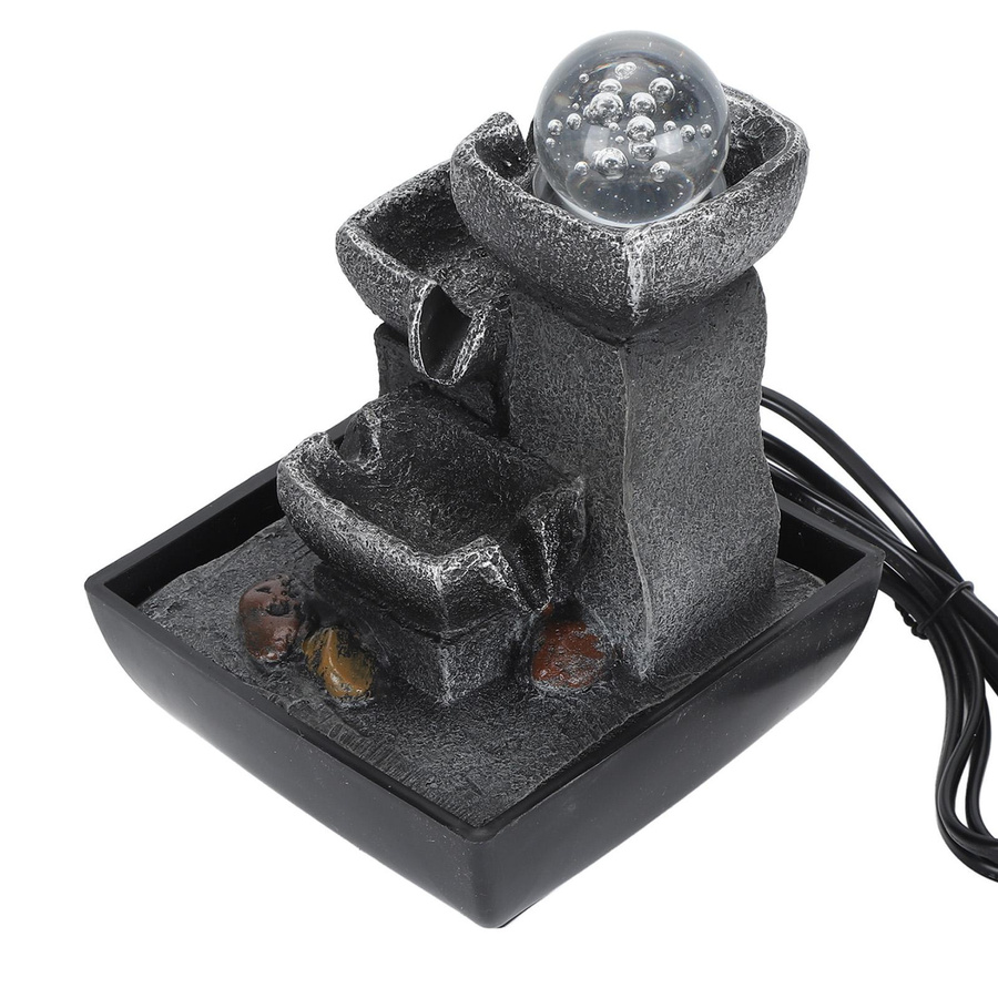 OutsideWorld Tischbrunnen Klein mit 3 Stufen Wasserfall und LED-Beleuchtung - Bild 2
