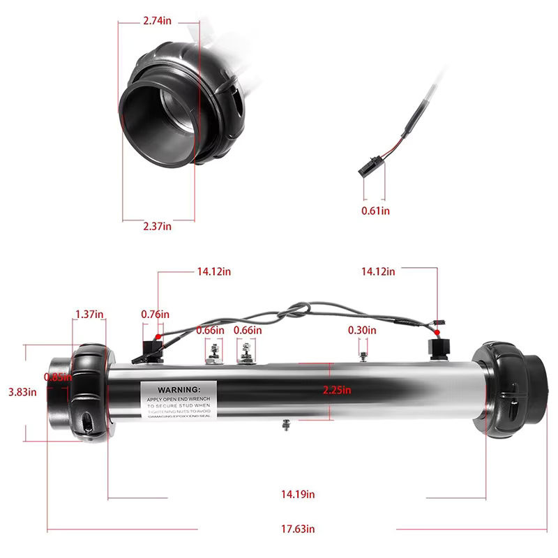 Balboa M7 Heizungsbaugruppe Ersatzheizung für BP-, VS- und EL2001-Steuerungssysteme, 5,5 kW, 220 Volt, inklusive Sensoren, 25-175-1010 - Bild 6