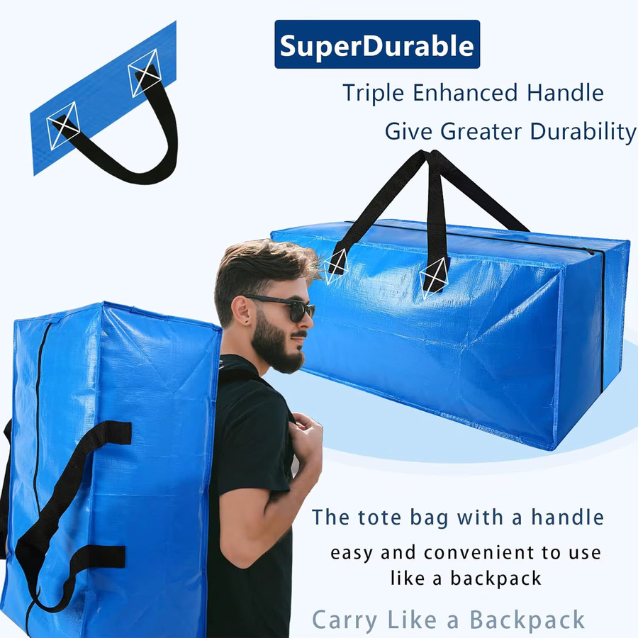Wasserdichte Heavy-Duty Aktivitätstaschen aus Textil in Blau für Lagerung und Transport - Bild 3