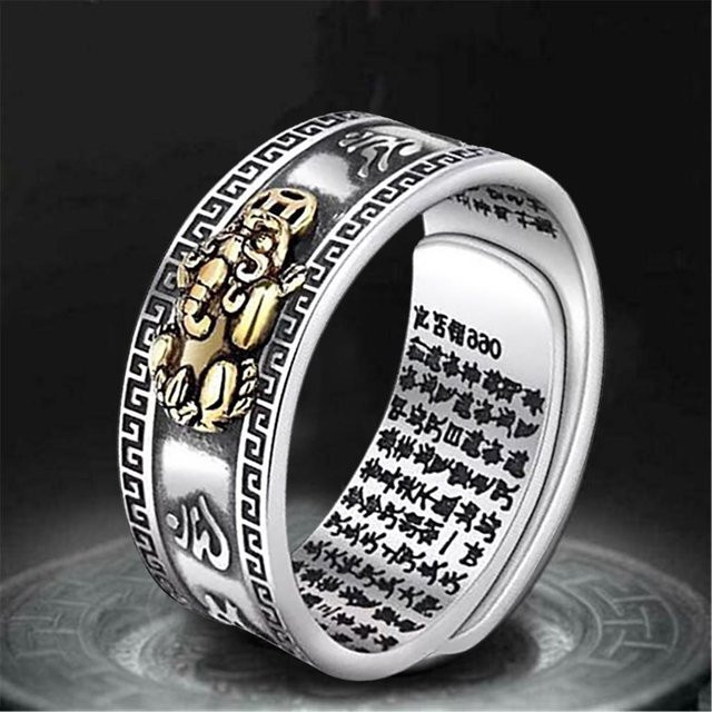 Pixiu-Ring, grau, Unisex - Bild 1