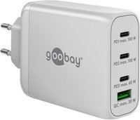 goobay USB-C PD Multiport-Schnellladegerät 100 Watt in Weiß - Bild 1