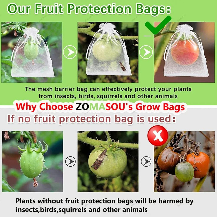 CICI Global Home Schutzbeutel für Pflanzen und Gemüse als Insektenschutz und Vogelschutz, B/H: 10 x 15 cm - Bild 3