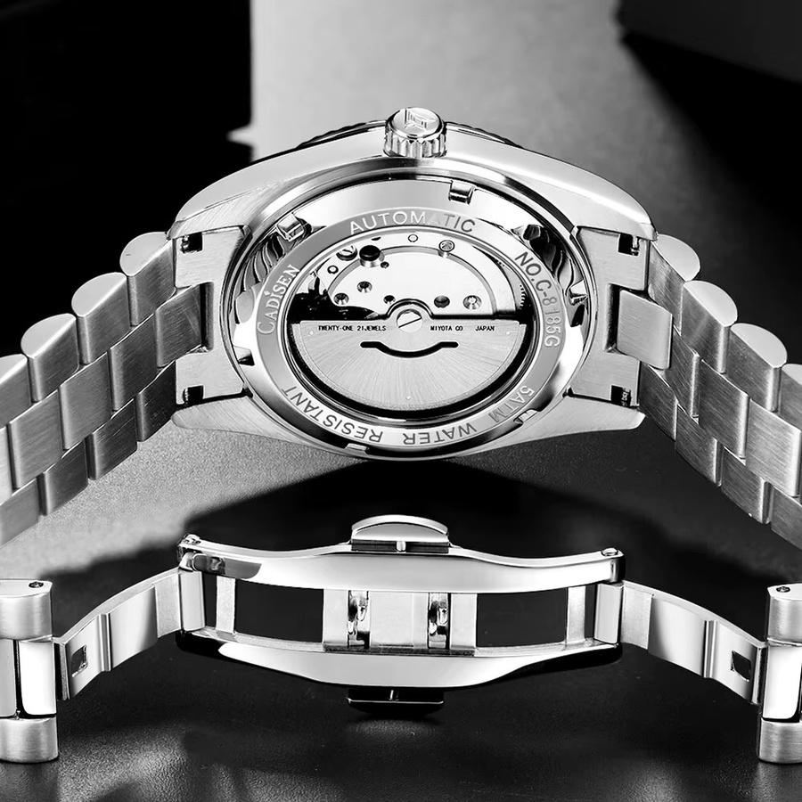 CADISEN Armbanduhr Automatik, Edelstahl, 40 mm, Herren - Bild 1