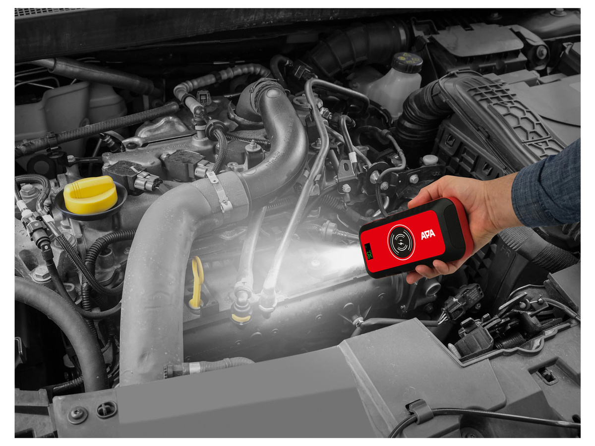 APA Mobile Autostarthilfe Lithium Powerpack 16.000mAh in Rot und Schwarz mit 600A Starthilfestrom und USB-C Anschluss - Bild 4