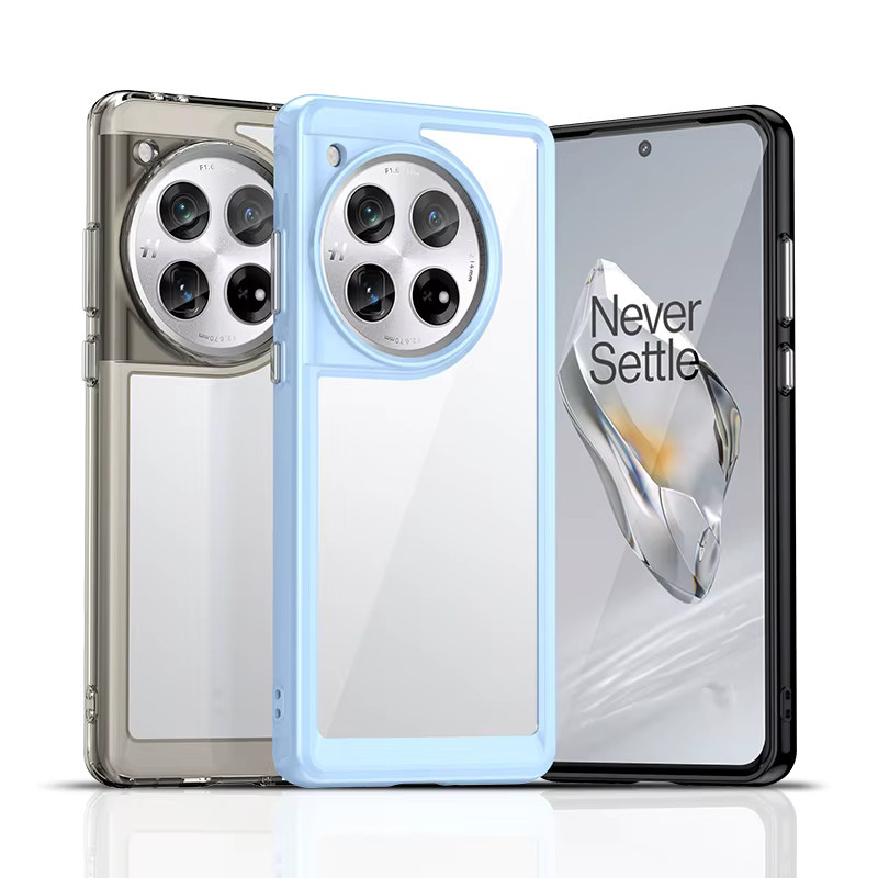 Schutzhülle für OnePlus 12 mit transparenter Hart-PC-Rückseite und weicher TPU-Kante in Transparent und Multicolour - Bild 4