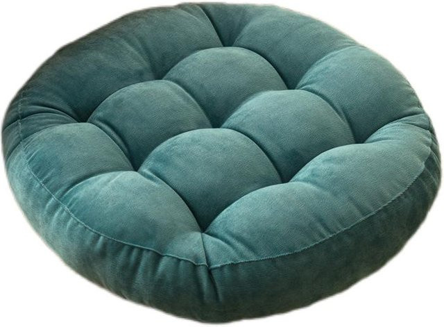 Rundes Bodenkissen von Yiran bag in Grau, ideal als Tatami-Matte für Meditation, Yoga und zum Sitzen im Wohnzimmer oder auf dem Balkon, Durchmesser: 42 cm - Bild 1