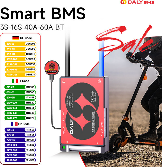 Daly Smart Bluetooth BMS für Li-Ion und LiFePO4 Akkus mit 40A oder 60A Unterstützung - Bild 1
