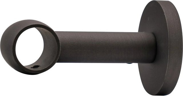 Mydeco Gardinenstangen-Halterung Noble Eisen-Brush in Silber oder Schwarz mit Ø 2 cm und 6,5 cm Abstand - Bild 1