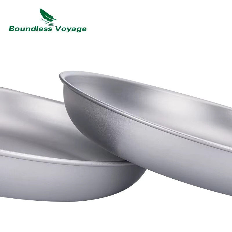 Boundless Voyage Titan-Teller aus Titan in Silber als Speiseteller für Camping und Outdoor-Aktivitäten - Bild 2