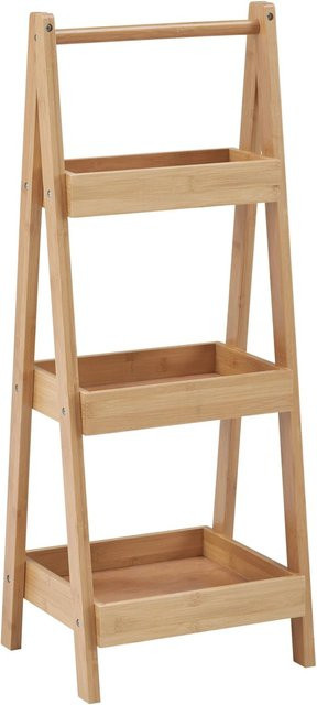 Bessagi Home Regal Bonny aus Bambus in Beige und Braun, B/T/H: 30 x 25 x 78 cm - Bild 1