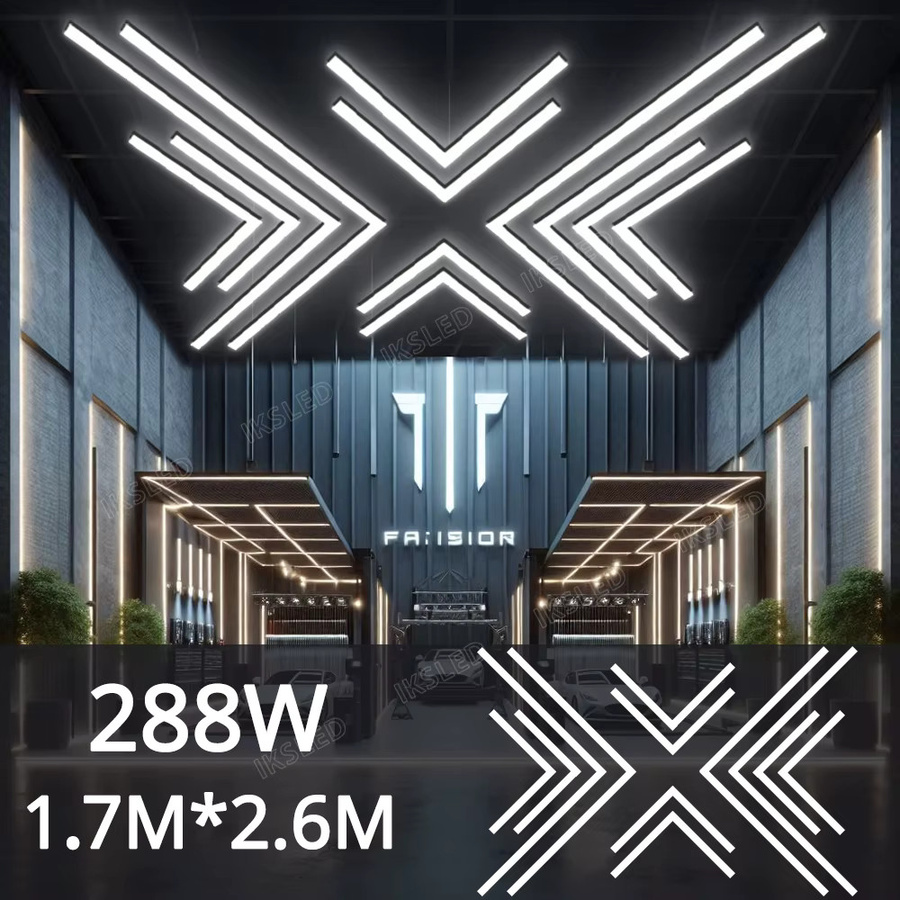 IKSLED Sechseckige LED-Deckenleuchte in Weiß mit 6500K Kaltweiß für Friseursalon, Garage und Werkstatt - Bild 2