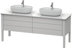 Duravit Waschtischunterschrank Luv in Weiß mit 2 Schubladen und 2 Auszügen, B/T/H: 173,3 x 57 x 74,3 cm - Bild 1
