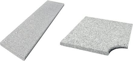 Steinbach Beckenrandsteine Set für Styroporpool in Granit Optik, Farbe Grau - Bild 1