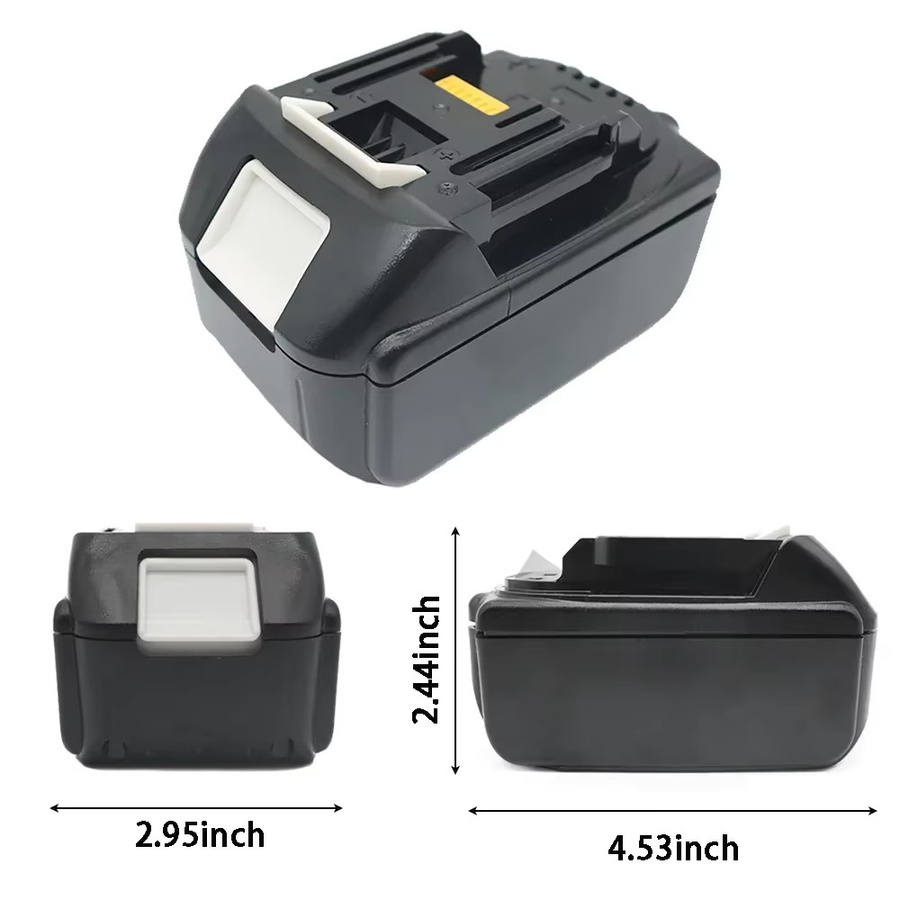 Makita Ersatzgehäuse mit Leiterplatte und Ladeschutz für 18V 4.0Ah Li-Ionen-Akkus, Schwarz - Bild 2
