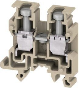 Weidmüller Durchgangs-Reihenklemme AKZ 2.5 in Beige mit Messing, 100 Stück - Bild 1