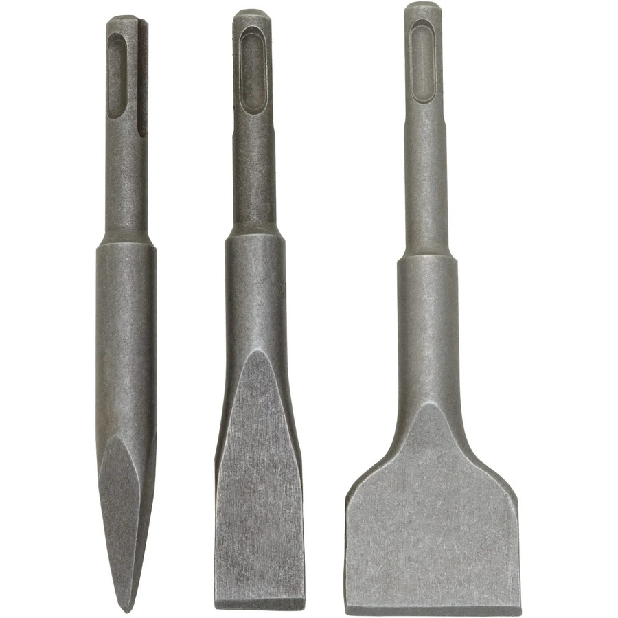 LUX-TOOLS Meißel-Set SDS-Plus 3-teilig aus Stahl in Grau - Bild 2