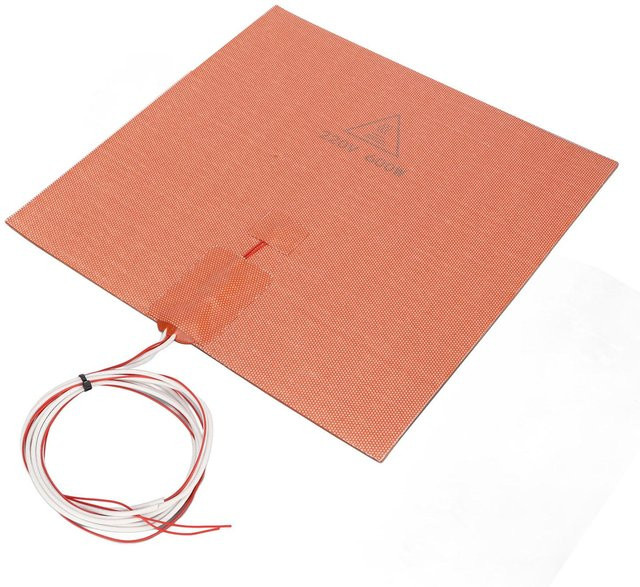 Hochtemperaturbeständige Silikon Heizmatte mit Kleber, 600W, 220V, B: 28 cm x B: 28 cm - Bild 1