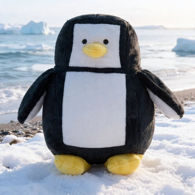 hereandhere Pinguin-Plüschtier, Plüschfigur, Schwarz - Bild 1