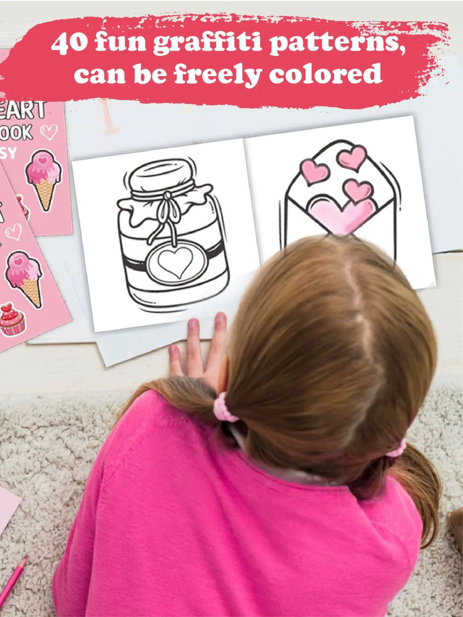Bview Art Malbuch mit 40 Cartoon-Motivierungen in 6 verschiedenen Stilen, buntes Malbuch für Kinder und Erwachsene - Bild 2