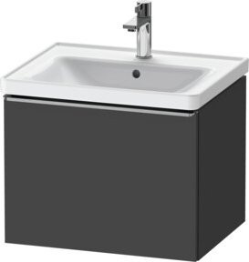 Duravit Waschtischunterschrank D-Neo in Grau Matt mit Scharniertüren B: 58,4 cm, T: 45,2 cm, H: 44 cm - Bild 1