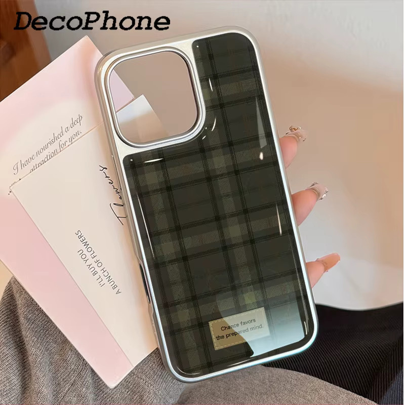 DecoPhone Sturzsichere Epoxy-Handyhülle mit grünem Karomuster für iPhone 11 bis iPhone 17 Pro Max AIR PLUS - Bild 2