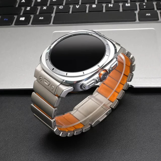 Uhrenarmband Edelstahl, Silber, Samsung Galaxy Watch Ultra 47 mm, Unisex - Bild 1