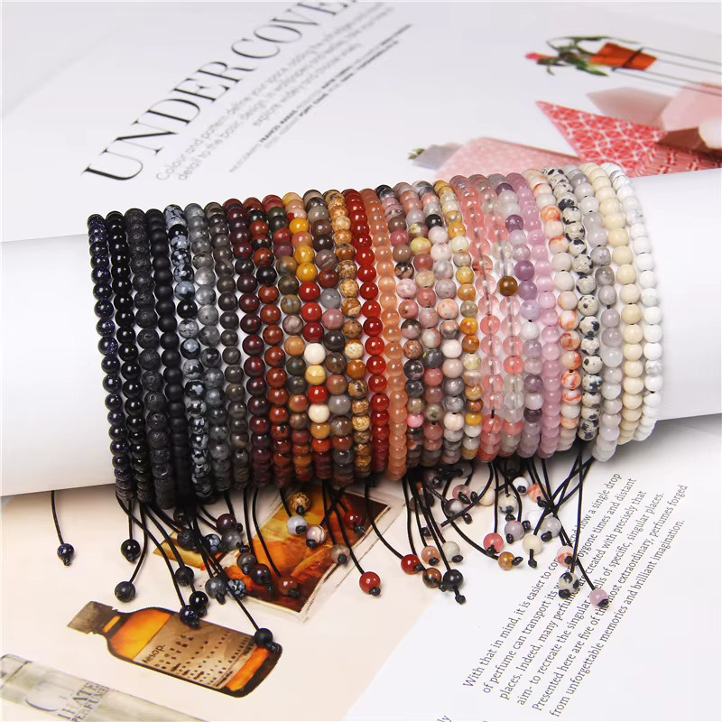 Armband, Naturstein Perlen, Quarz, bunt, Unisex - Bild 2