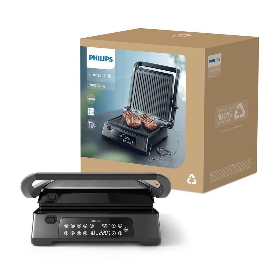 Philips 7000 Series Elektrogrill HD6307/70 in Schwarz - Bild 3