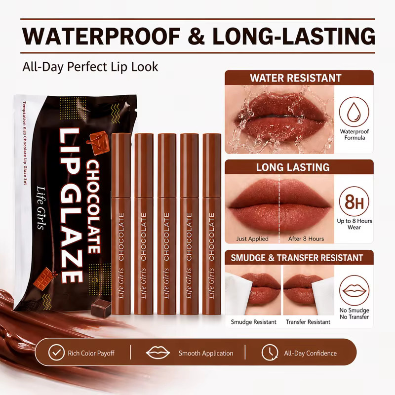 Life Girls Lippenstift-Set, 5-teilig, matt, flüssig - Bild 5