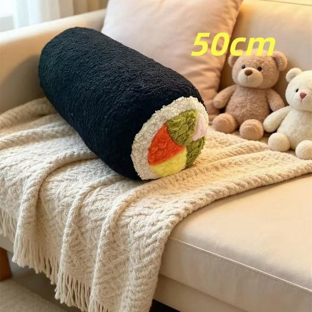 Yiran Health & Beauty Sushi Plüschtier als weiches Essenskissen in Schwarz - Bild 1