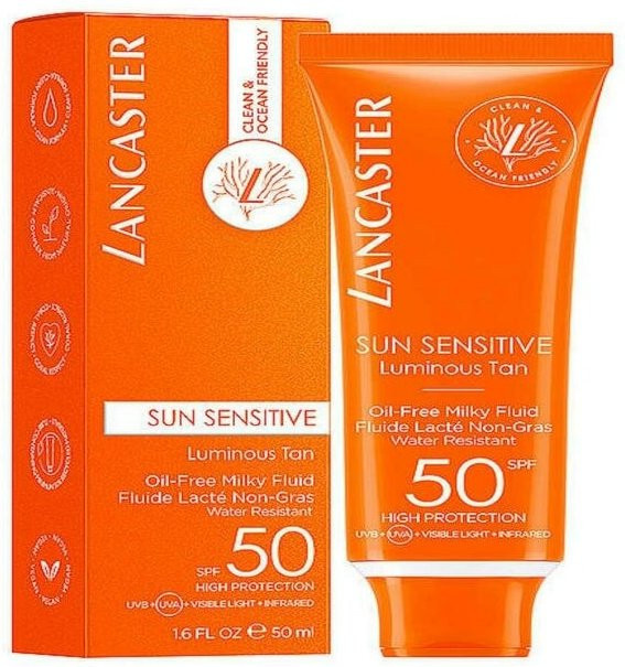 Lancaster Sun Sensitive Luminous Tan Oil-Free Milky Fluid SPF 50, 50 ml, Empfindliche Haut - Bild 1