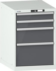 Lista Schubladenschrank 27x36E mit Schloss, Grau/Weiß, B/T/H: 56,4 x 72,5 x 80,0 cm - Bild 1