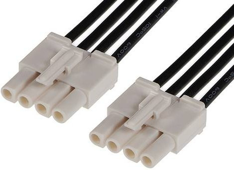 Molex Stiftgehäuse-Kabel mit 4 Polen in Weiß - Bild 1