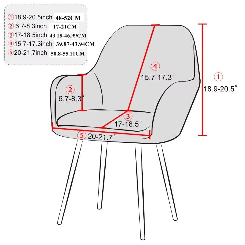 WANERQU Jacquard Stuhlhussen für hohe Armlehnen, elastische Stuhlbezüge für Esszimmer und Wohnzimmer, Farbe: Grün - Bild 1