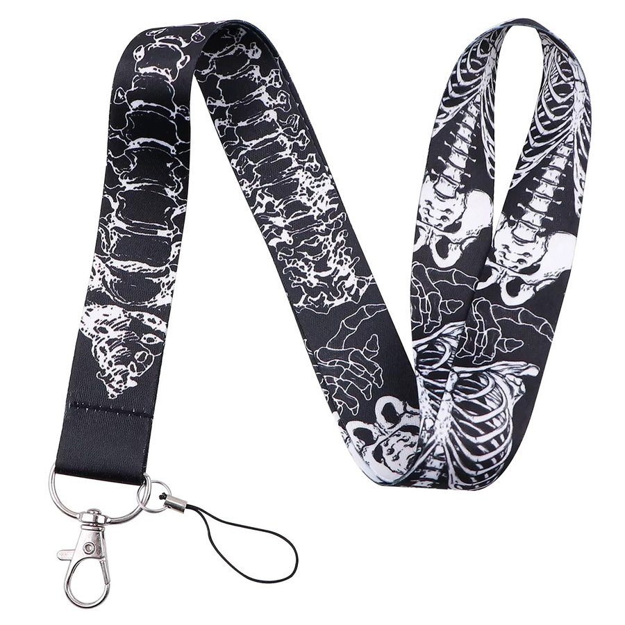 Ninesails Schlüsselband mit Schädel-Design für Handy, Schlüssel und Ausweise in Schwarz, Unisex - Bild 2