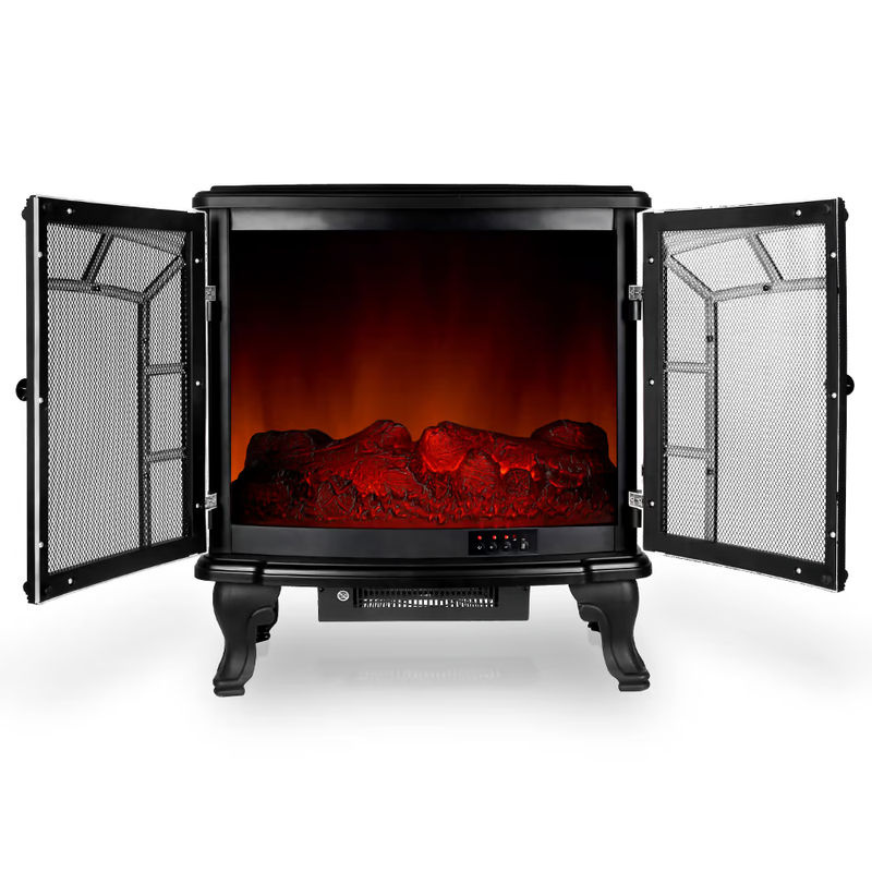 Elektrischer Doppeltür-Kamin von monzana in Schwarz mit 2000W Leistung, B/T/H: 66 x 36 x 36 cm - Bild 2