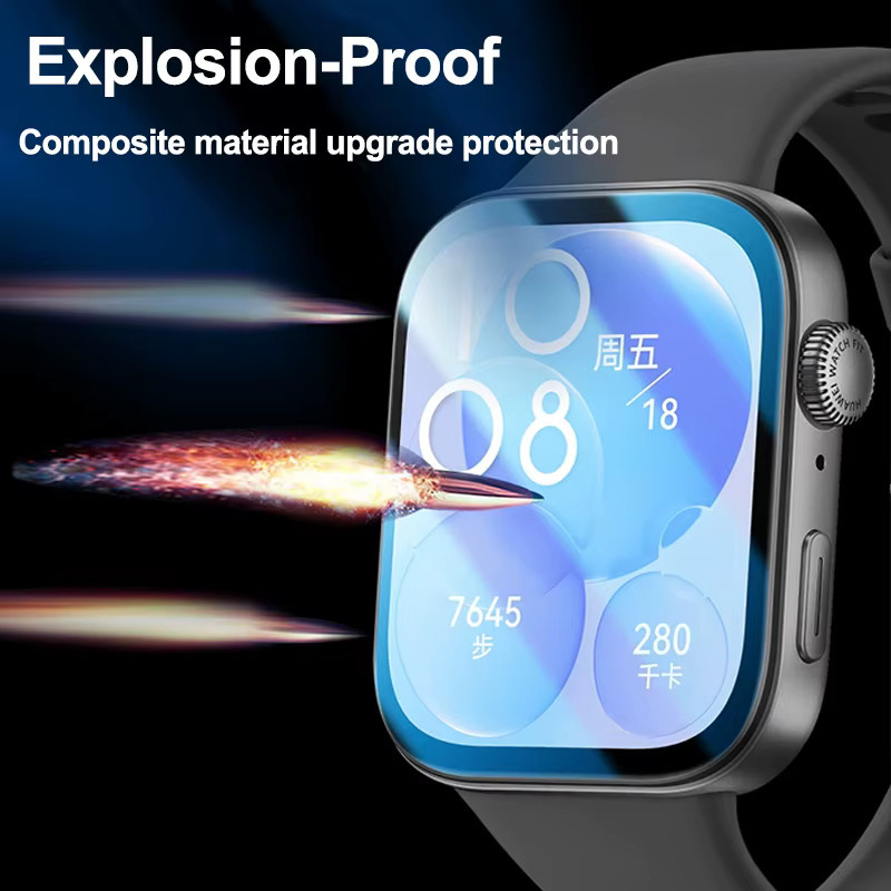 Displayschutz Huawei Watch Fit 3, 9D gehärtet, transparent - Bild 3