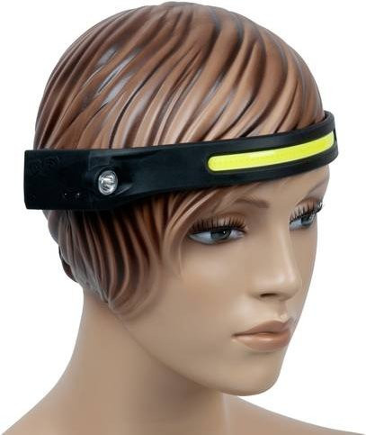 KS Tools LED Outdoor-Kopflampe mit Bewegungssensor, akkubetrieben, 350lm, Schwarz - Bild 1