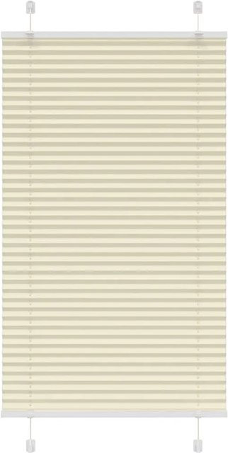 vidaXL Plissee Creme in Beige, halbtransparent, Polyester, B: 75 cm, H: 100 cm - Bild 1
