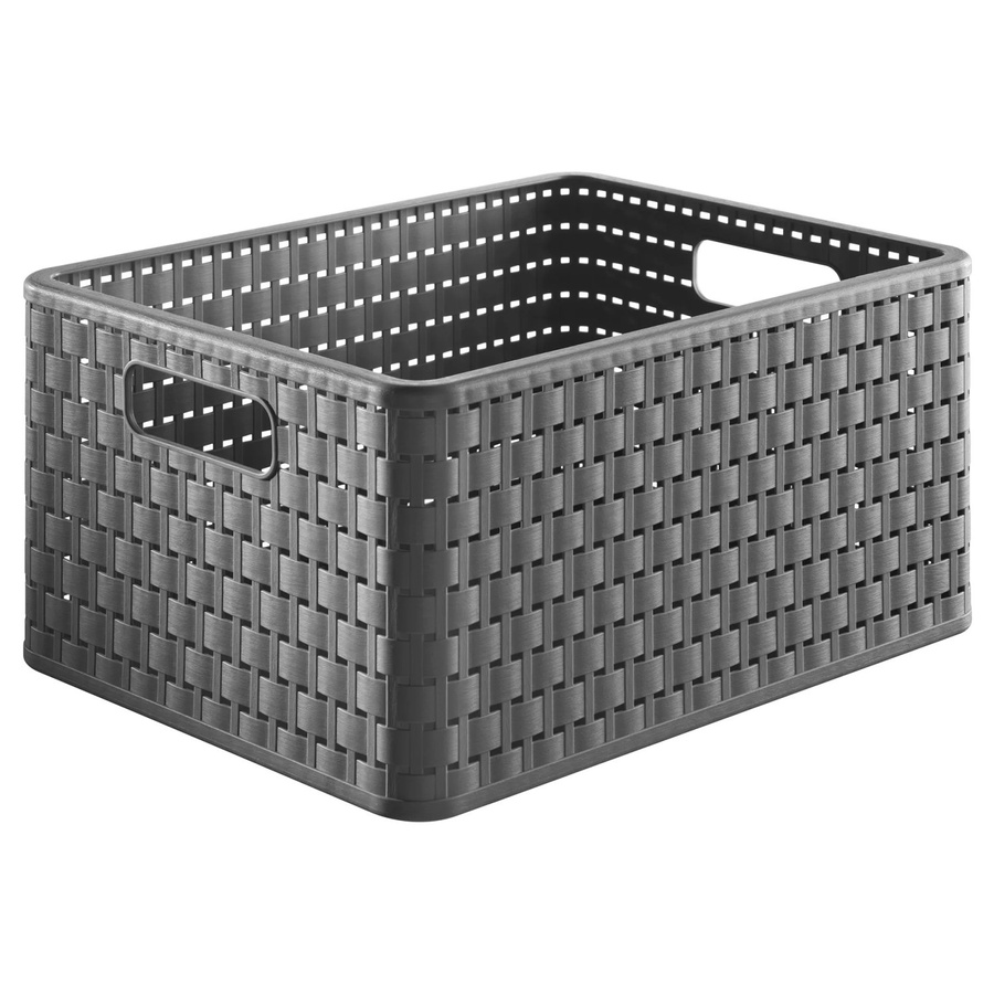Rotho Korb Country geflochten Anthrazit B: 27,8 cm, H: 19,1 cm, L: 36,8 cm - Bild 2