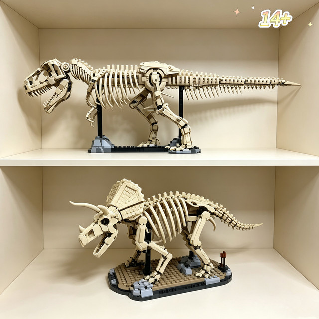 Hot Toys Dinosaurier-Welt-Modell Triceratops & Tyrannosaurus, Bausteine, 3.145 Teile, ab 14 Jahren - Bild 1