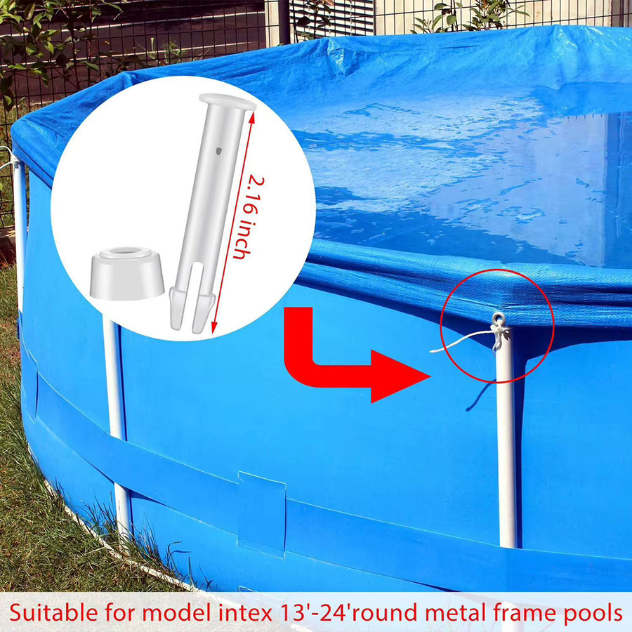 Intex Ersatz-Pool-Verbindungsstifte aus Kunststoff mit Gummidichtung in Weiß, 12 Stück - Bild 2