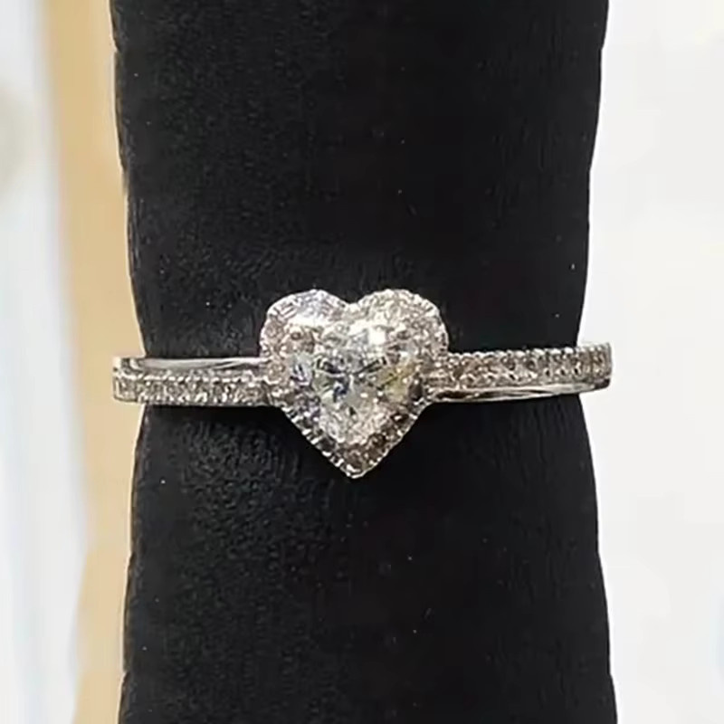 Huitan Ringe, Herz, Silber, Zirkonia, Damen - Bild 3