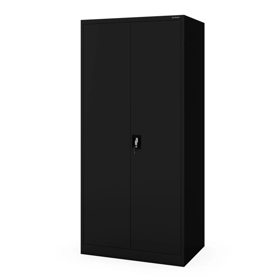 Abschließbarer Aktenschrank JAN NOWAK JAN H D600 aus Stahl in Schwarz, H x B x T: 195 x 90 x 60 cm - Bild 2