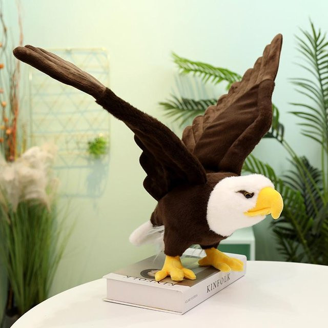 Weißkopfseeadler Vögel Plüschtier, Weiß, Braun, 90cm - Bild 1